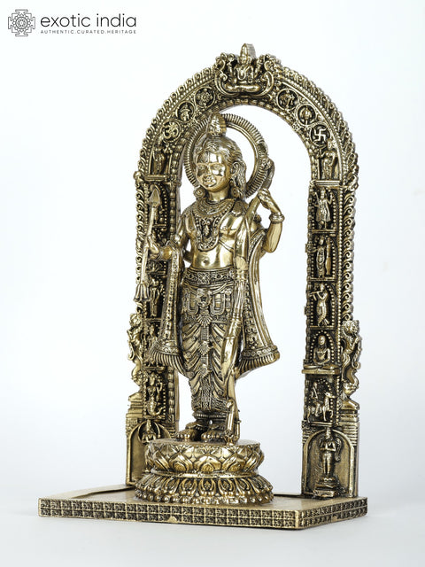 7" Superfine Ram Lalla Statue in Brass | Housewarming Gift