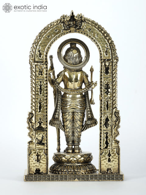 7" Superfine Ram Lalla Statue in Brass | Housewarming Gift