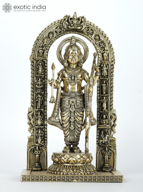 7" Handmade Ram Lalla Brass Statue for Home Pooja