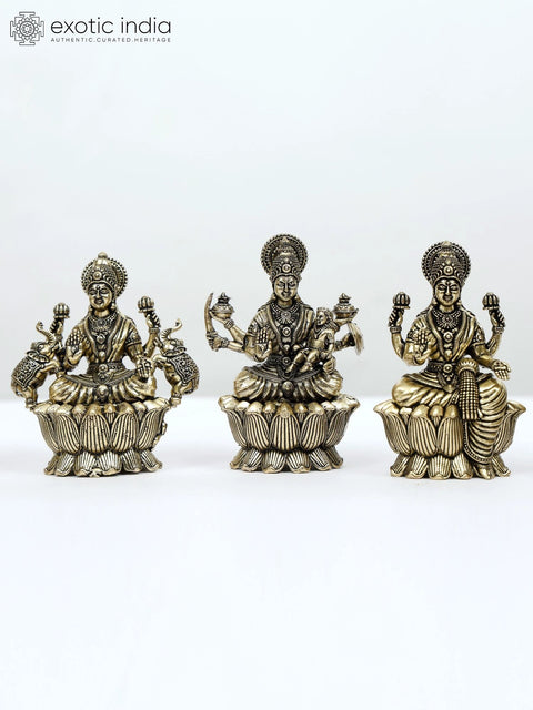 3" Small Superfine Ashtalakshmi Set | Brass Statues