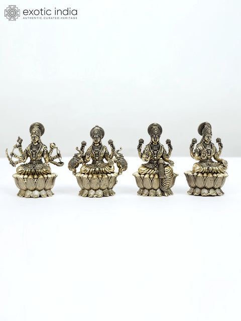 3" Small Superfine Ashtalakshmi Set | Brass Statues