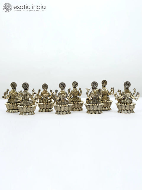 3" Small Superfine Ashtalakshmi Set | Brass Statues