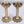 6" Pair of Designer Candle Holders in Brass