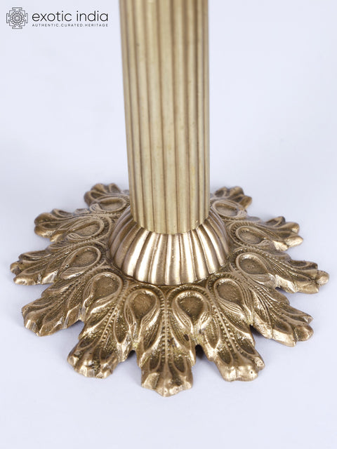 6" Pair of Designer Candle Holders in Brass