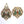 16" Designer Butterflies Wall Hanging Pair | Brass with Inlay Work