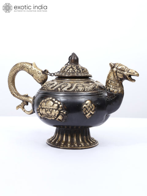12" Camel Design Buddhist Monastery Kettle in Brass