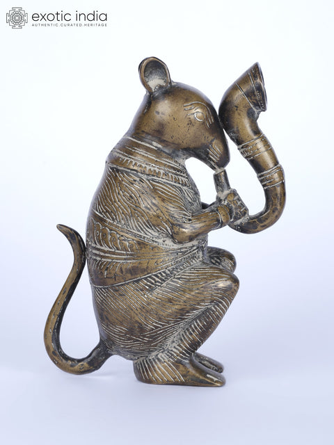6" Musical Rat Figurine | Handcrafted Table Decor