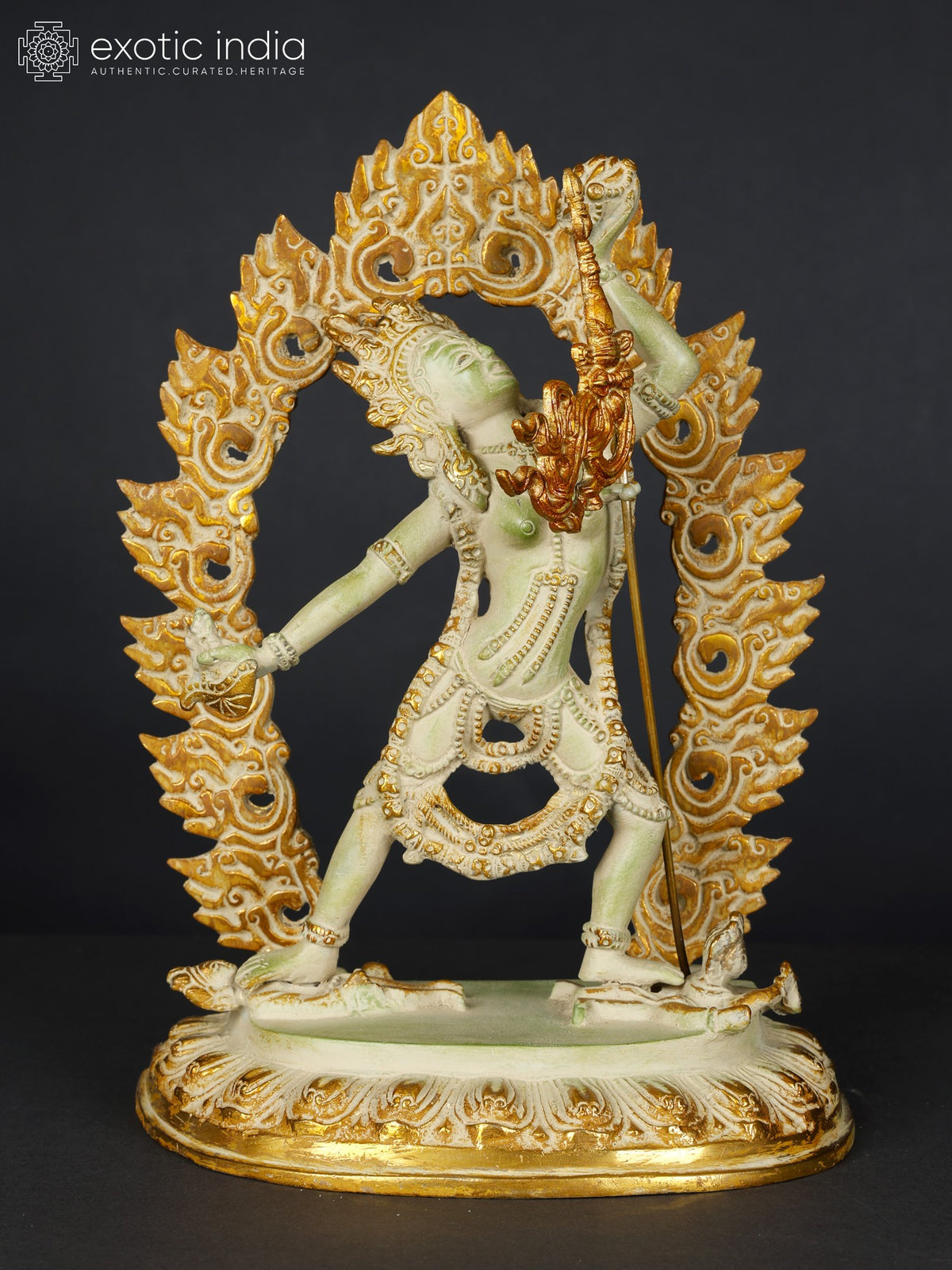 12" Vajrayogini Handmade Brass Statue for Pooja