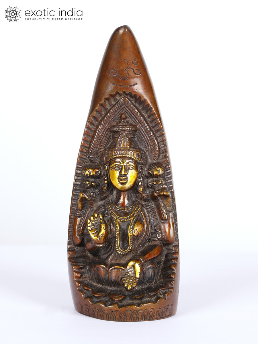7" Goddess Lakshmi Brass Idol for Pooja