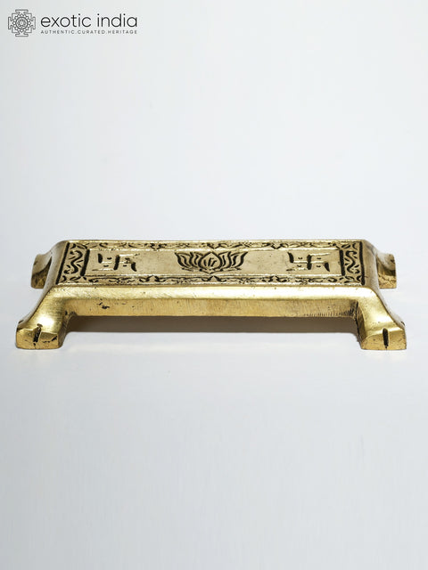 5" Small Ritual Brass Pedestal / Chowki