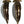 8" Pair of Leaf Design Brass Door Handles