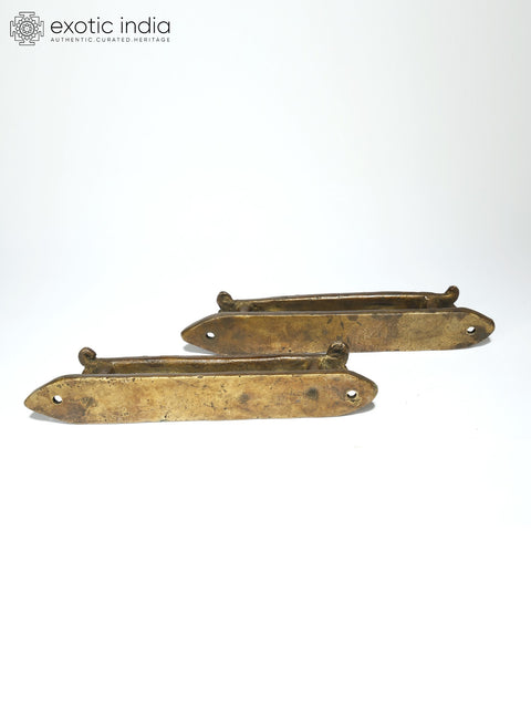 5" Art Nouveau Door Handles in Pair