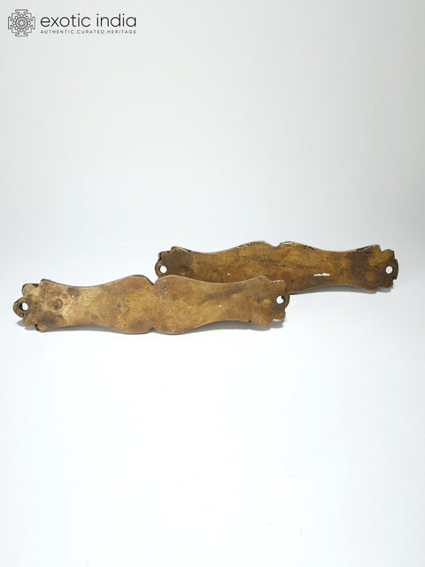 5" Stylish Brass Door Handles in Pair