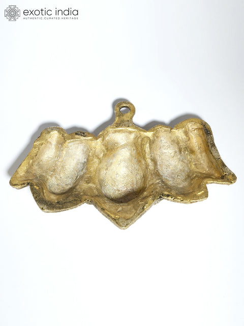 6" Panchamukhi Hanuman Face Wall Hanging in Brass