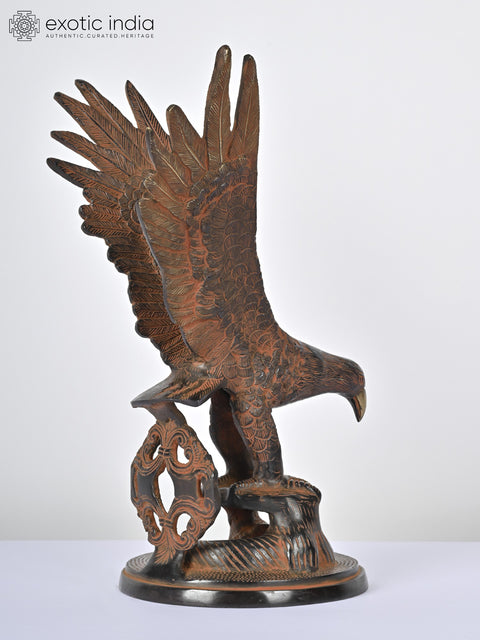 14" Brass Eagle Statue | Decorative Showpiece