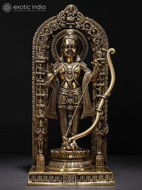 12" Shri Ram Lalla Brass Statue for Pooja