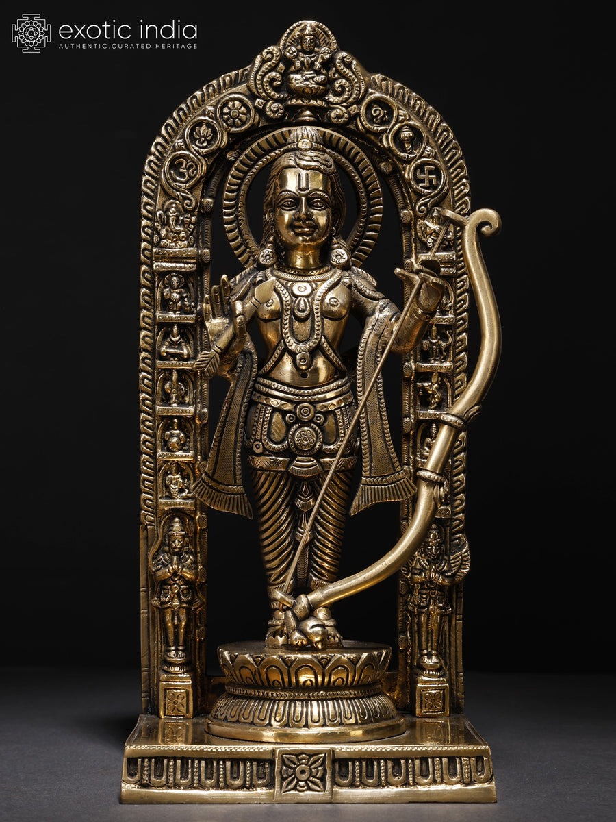 12" Shri Ram Lalla Brass Statue for Pooja