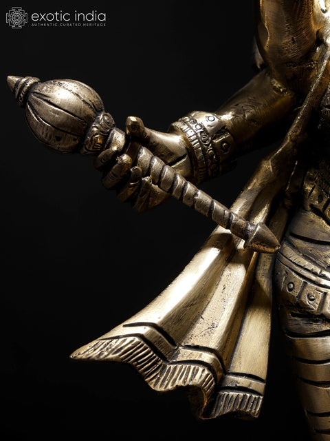 15" Standing Four Armed Lord Ganesha | Brass Statue