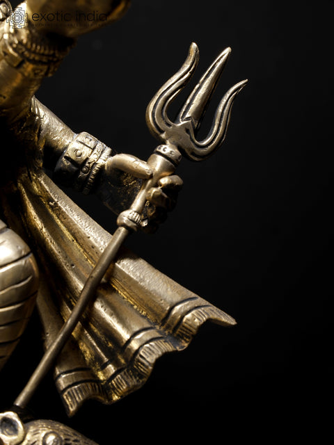 15" Standing Four Armed Lord Ganesha | Brass Statue