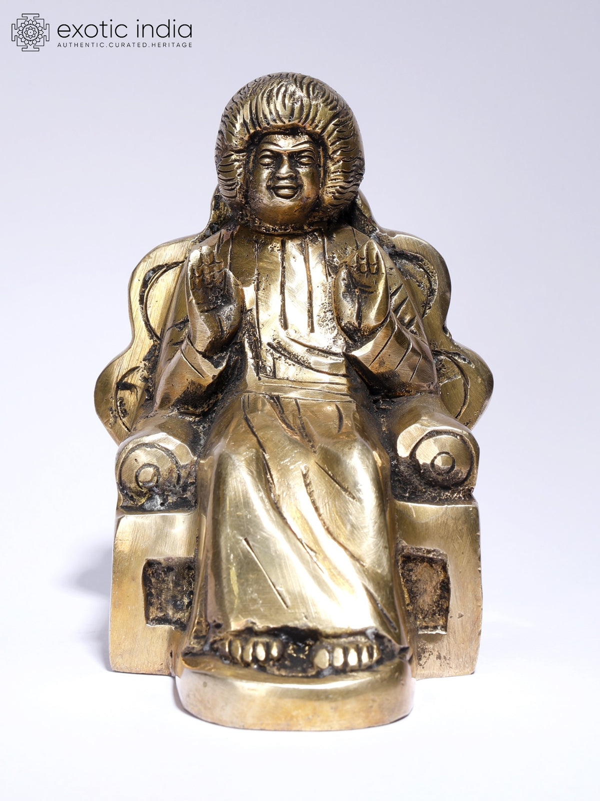 5" Sathya Sai Baba Handmade Brass Statue