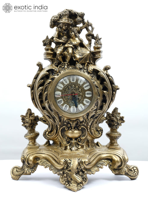 19" Handmade Brass Designer Tabletop Roman Clock