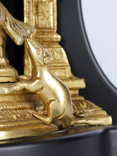 12" Lord Ganesha Seated on Kirtimukha Throne