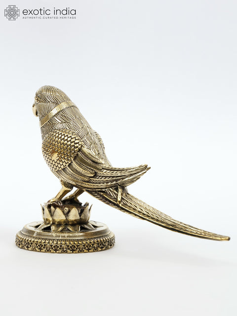 Superfine Decorative Parrot | Brass Statue | Table Decor