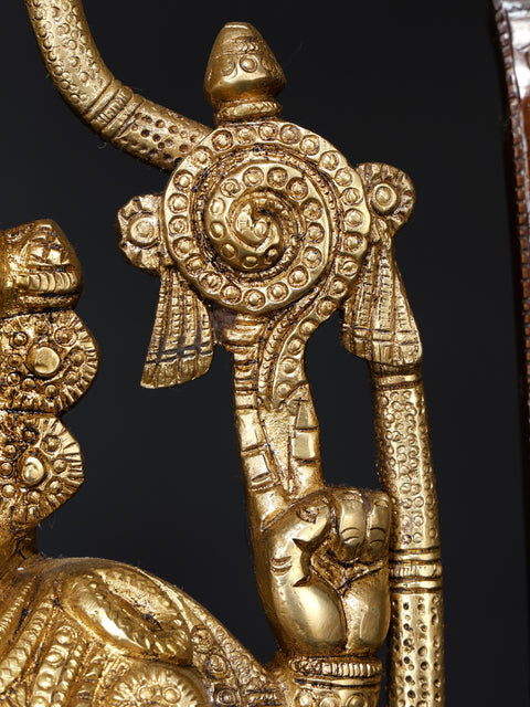 29" Tirupati Balaji (Venkateshvara) with Garuda and Hanuman | Brass Statue