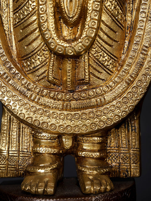 29" Tirupati Balaji (Venkateshvara) with Garuda and Hanuman | Brass Statue