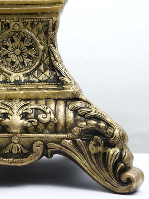 19" Designer Column Pedestal in Brass