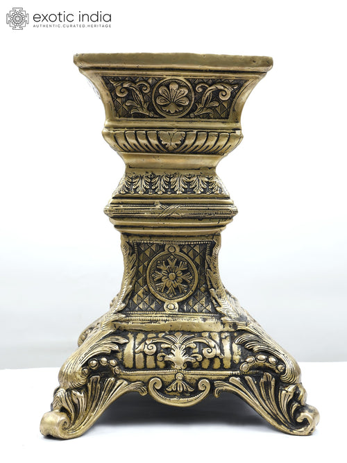 19" Handmade Brass Designer Column Pedestal