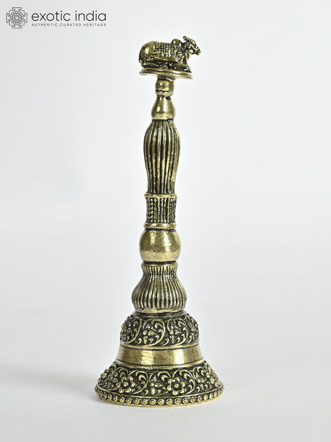 Small Superfine Nandi Bell in Brass | Sacred Puja Items for Rituals