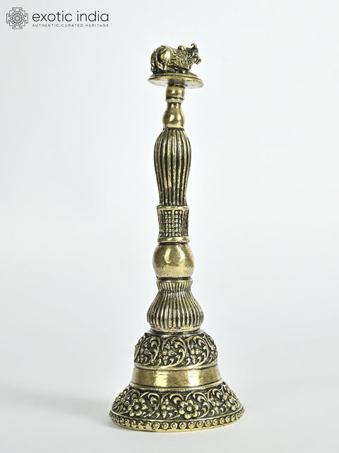 Small Superfine Nandi Bell in Brass | Sacred Puja Items for Rituals