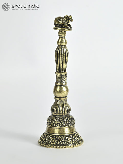 Small Superfine Nandi Bell in Brass | Sacred Puja Items for Rituals