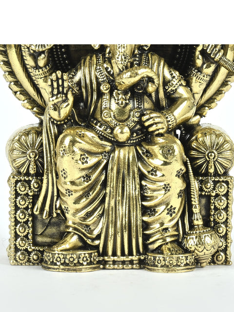 Small Superfine Lalbaugcha Raja Ganesha Brass Statue
