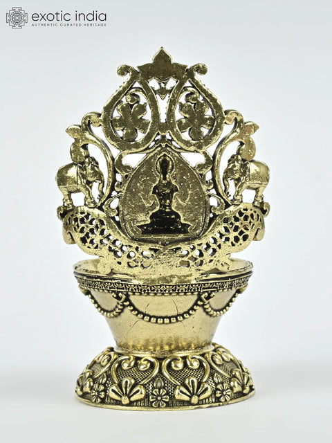 Small Superfine Gajalakshmi Brass Diya | Housewarming Gift