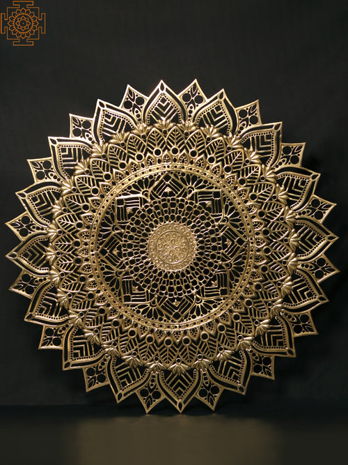 54" Mandala Brass Wall Hanging for Home Decor