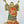 8" Laughing Buddha Standing on Tortoise | Brass Statue with Inlay Work