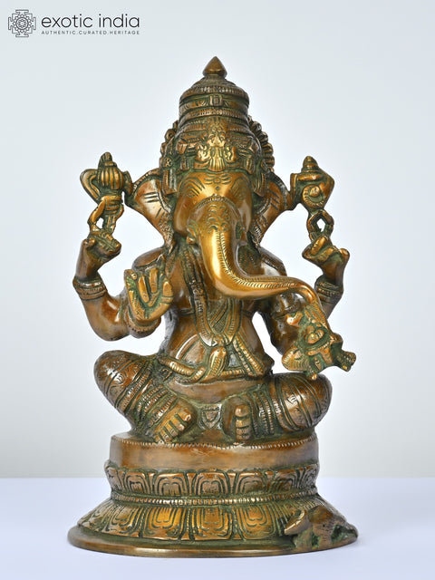 10" Ganesha Lakshmi Saraswati | Brass Statues