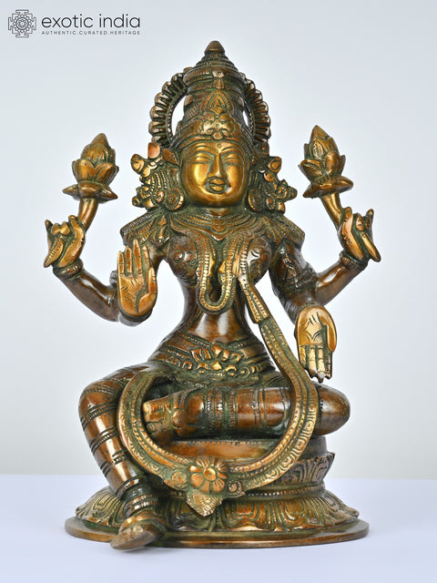 10" Ganesha Lakshmi Saraswati | Brass Statues