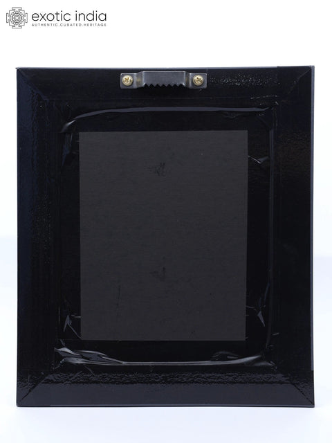 9" Superfine Standing Goddess Lakshmi | Wall Hanging Framed Brass Sculpture