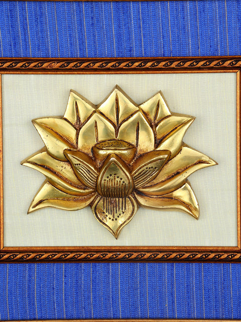 15" Wood Framed Lotus Flower | Wall Hanging