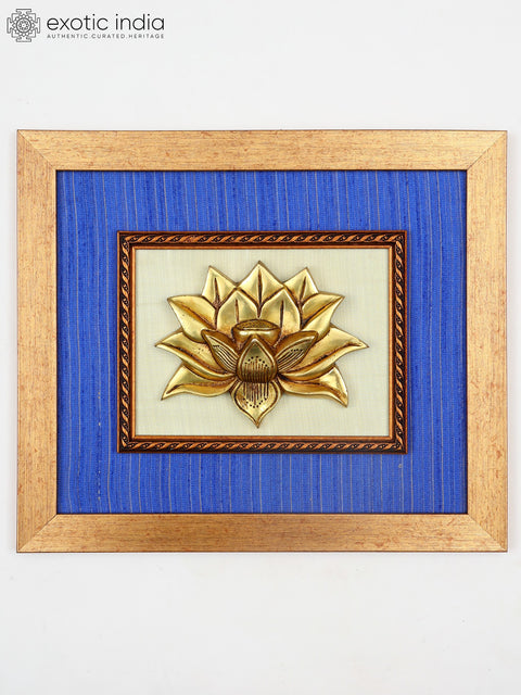 15" Wood Framed Lotus Flower | Wall Hanging