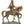 17" Warrior on Horse | Brass Statue