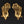 5" Pair of Goddess Tara's Hand Door Handles in Brass