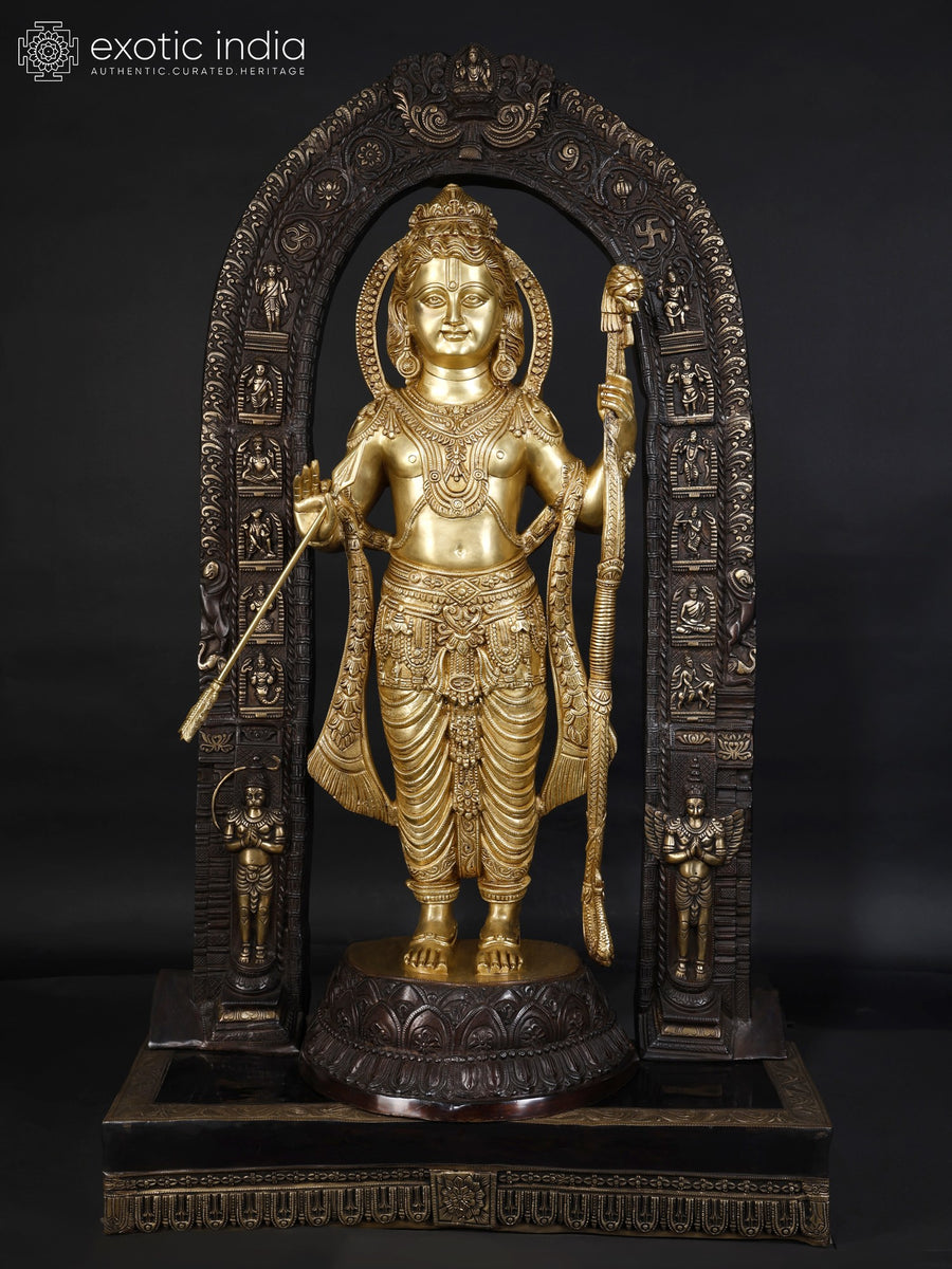53" Large Ram Lalla Brass Statue Handmade Home Decor