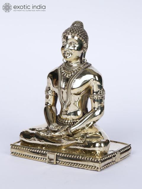 4" Superfine Mahavir Jain Brass Statue