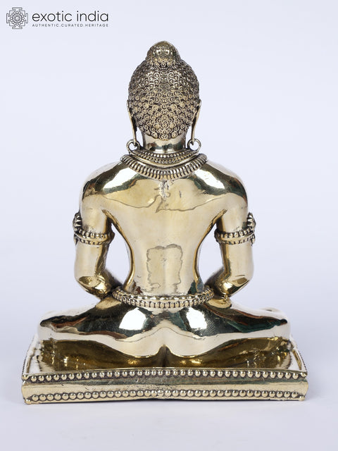 4" Superfine Mahavir Jain Brass Statue