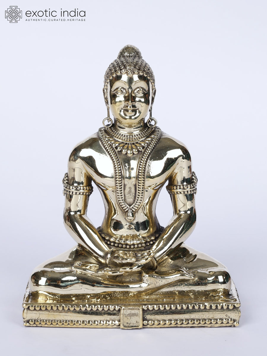 4" Mahavir Jain Handmade Brass Statue for Pooja