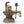 2" Small Brass Nandi Mukh Shivalinga with Protecting Naag and Trishul